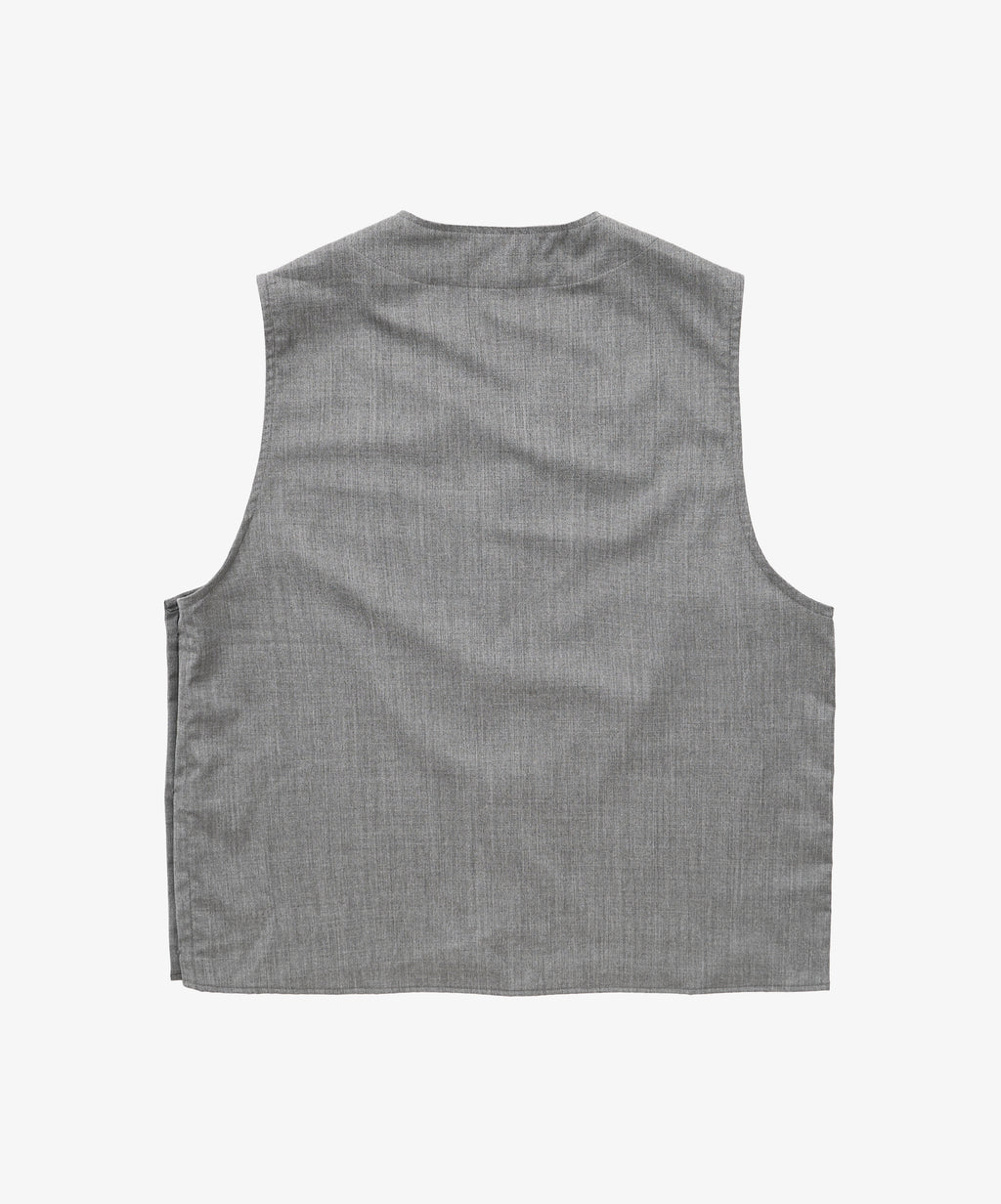 gilet grey twill