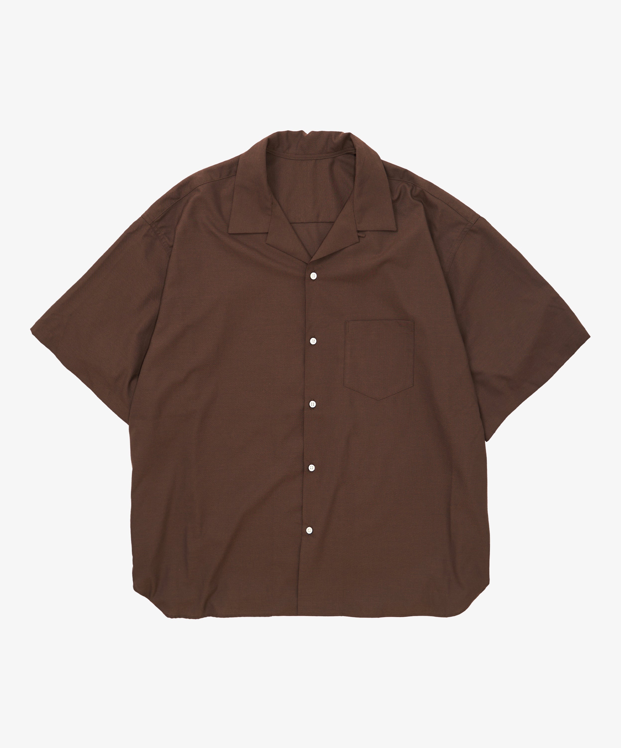 re-engineered overshirt short sleeve brown - default