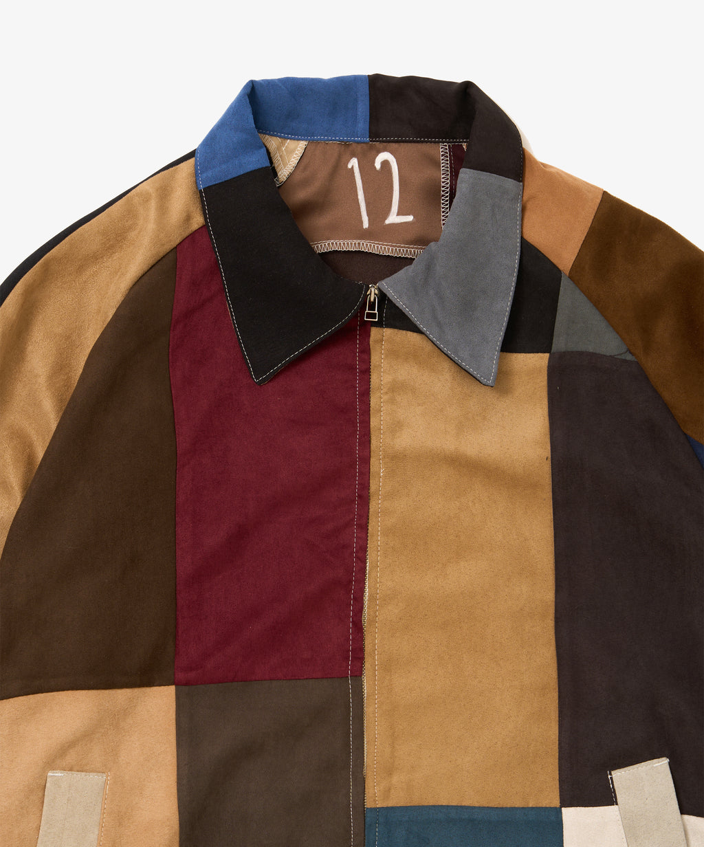 zip blouson faux suede twelve