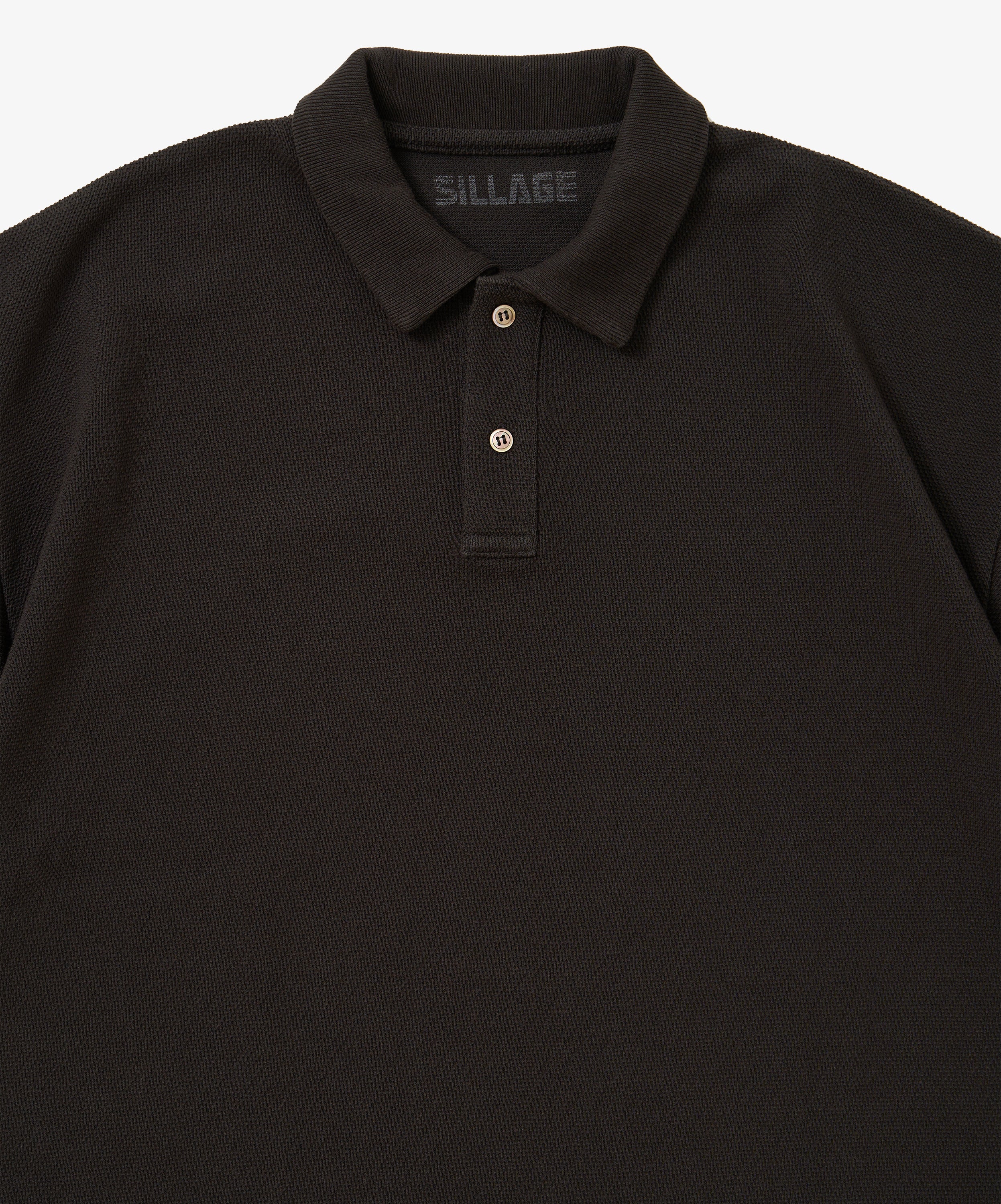twisted pique polo black