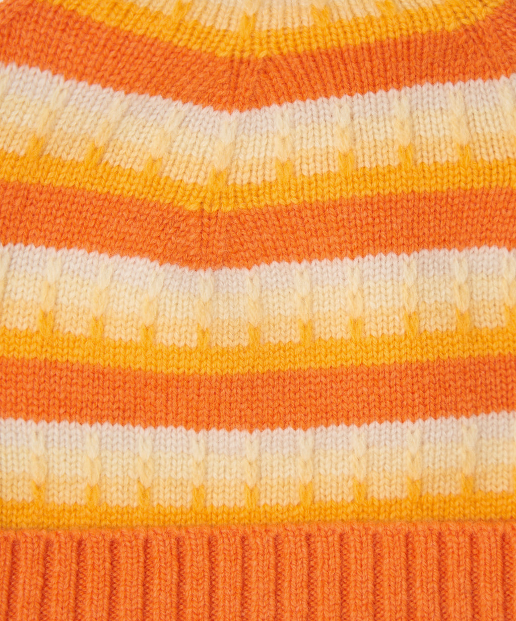 bonnet three d knit yellow mix