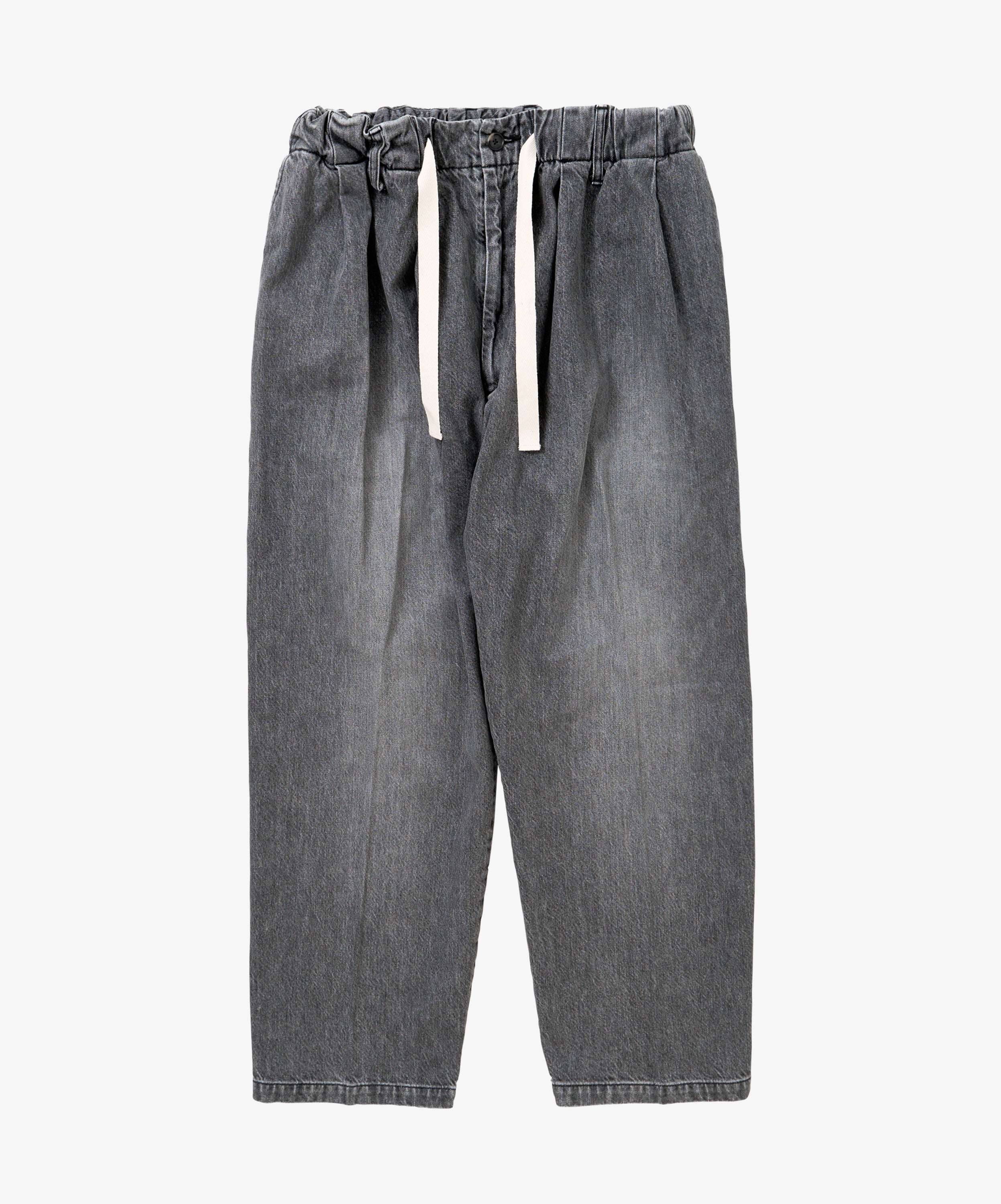 baggy trousers black denim bleached - default