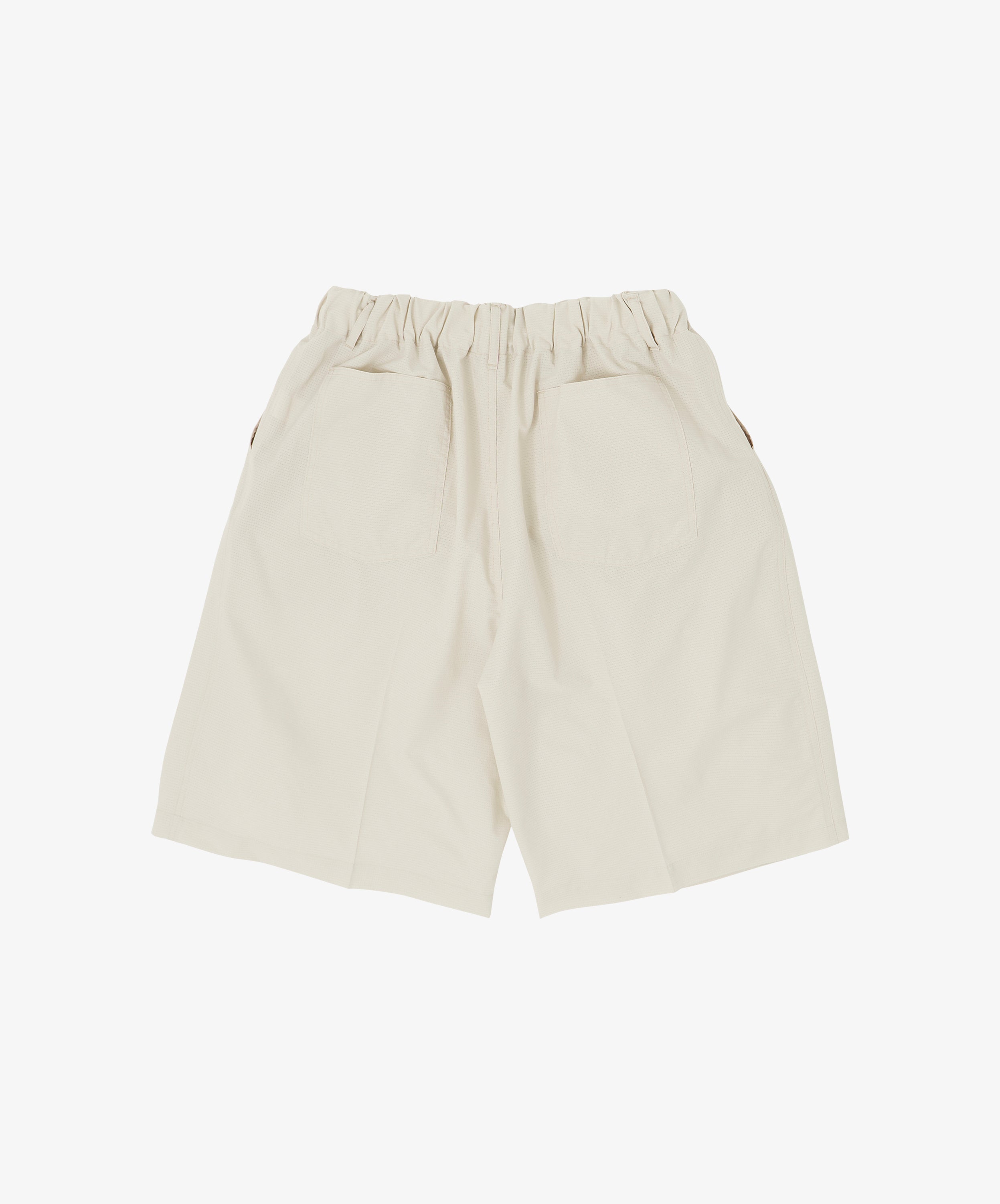 circular short pants mesh ivory