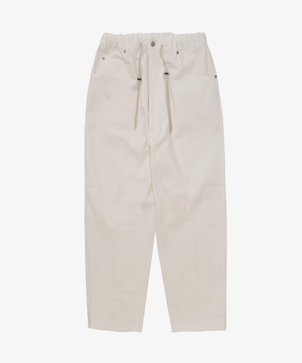 pantalon cinq poches white denim one wash - default