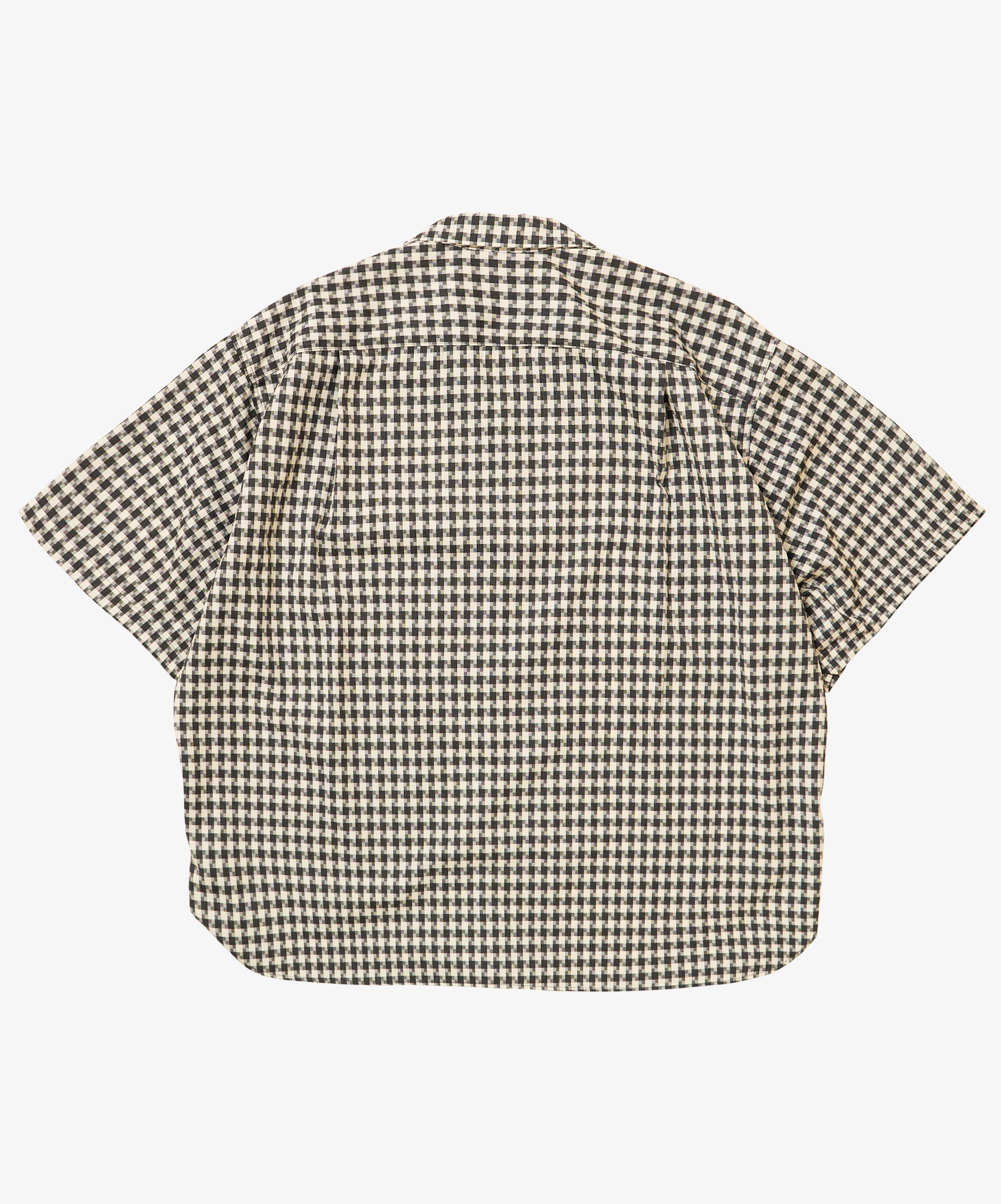 re-engineered overshirt short sleeve deadstock digital plaid