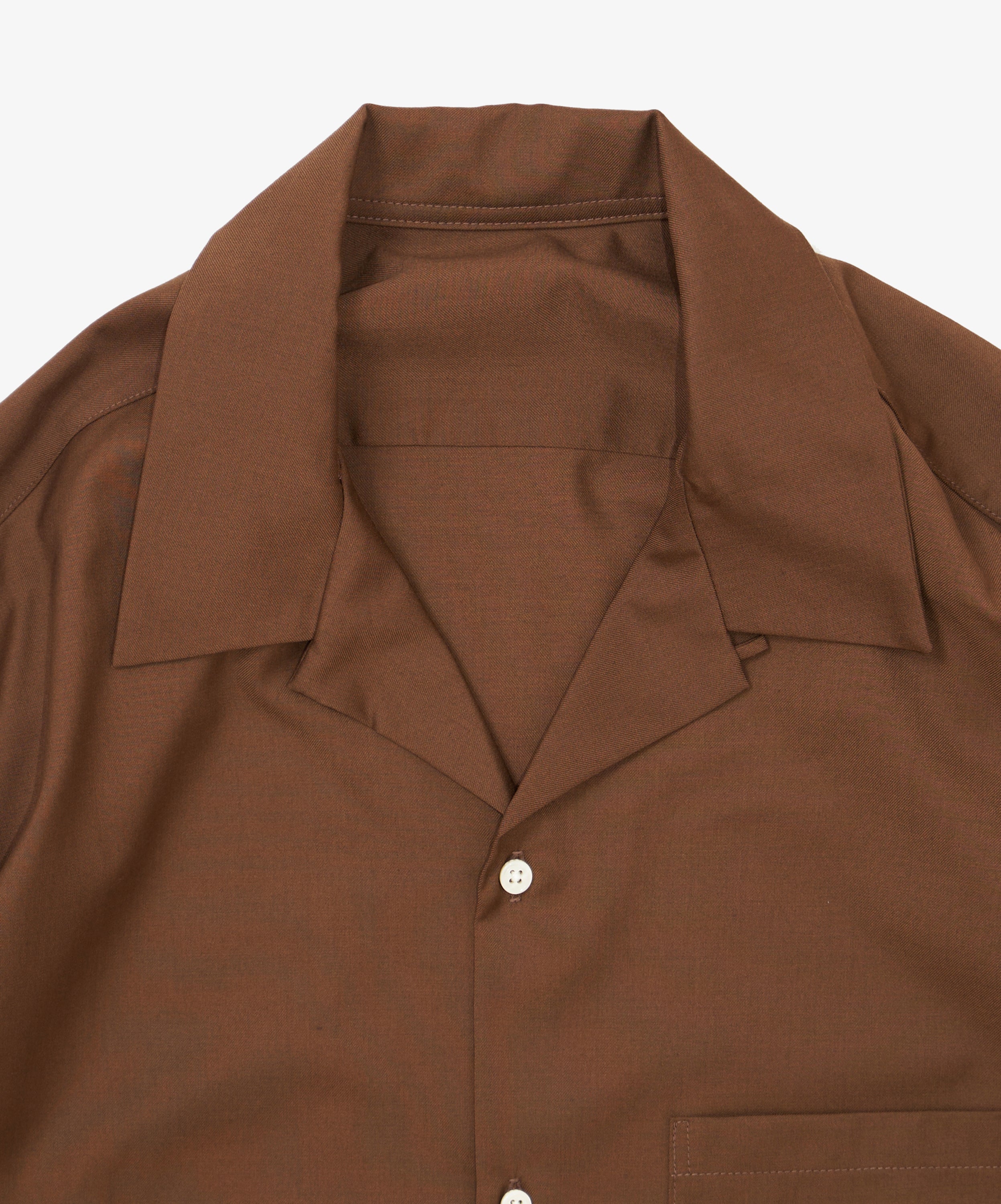 re-engineered overshirt brown twill