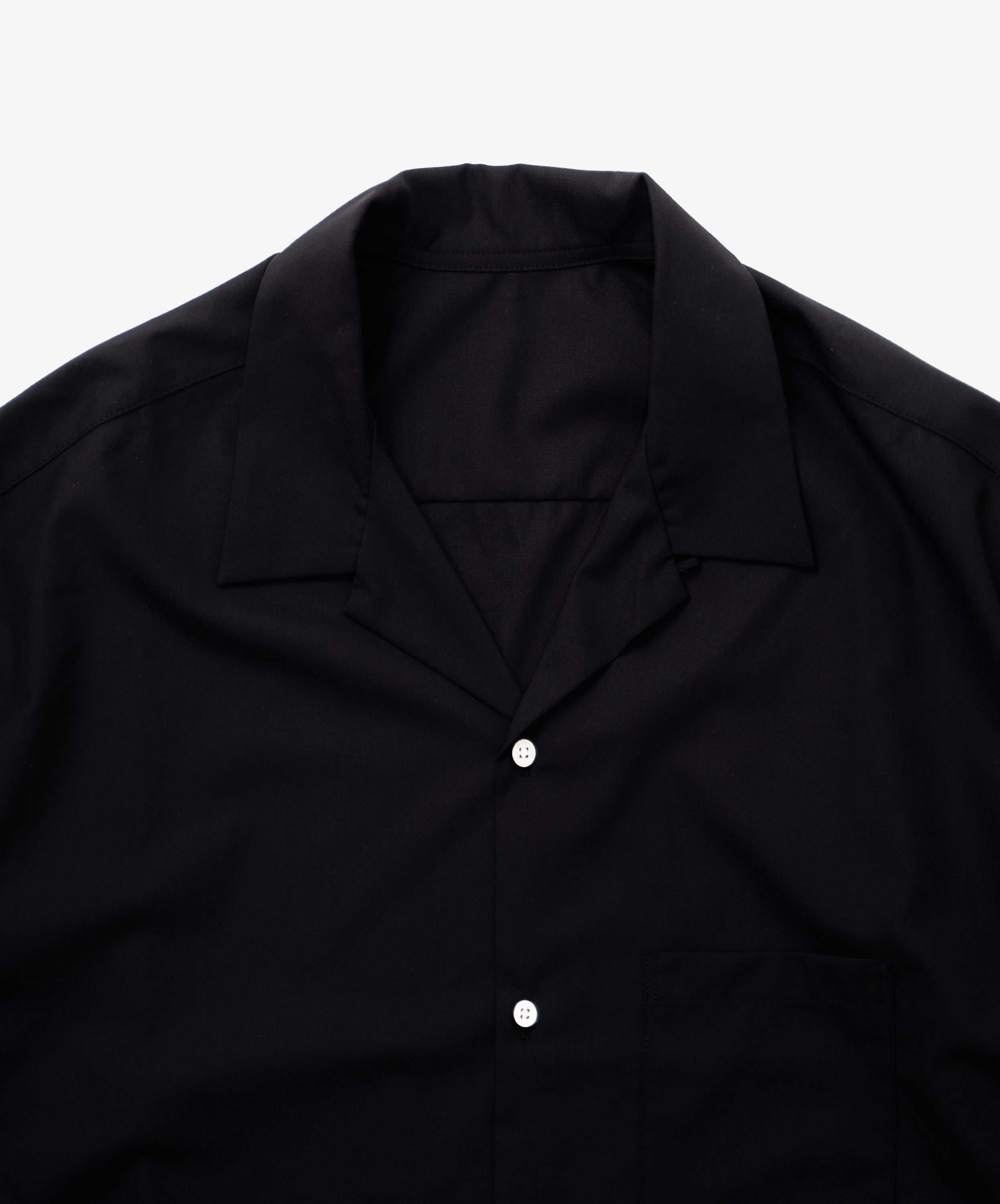re-engineered overshirt short sleeve black