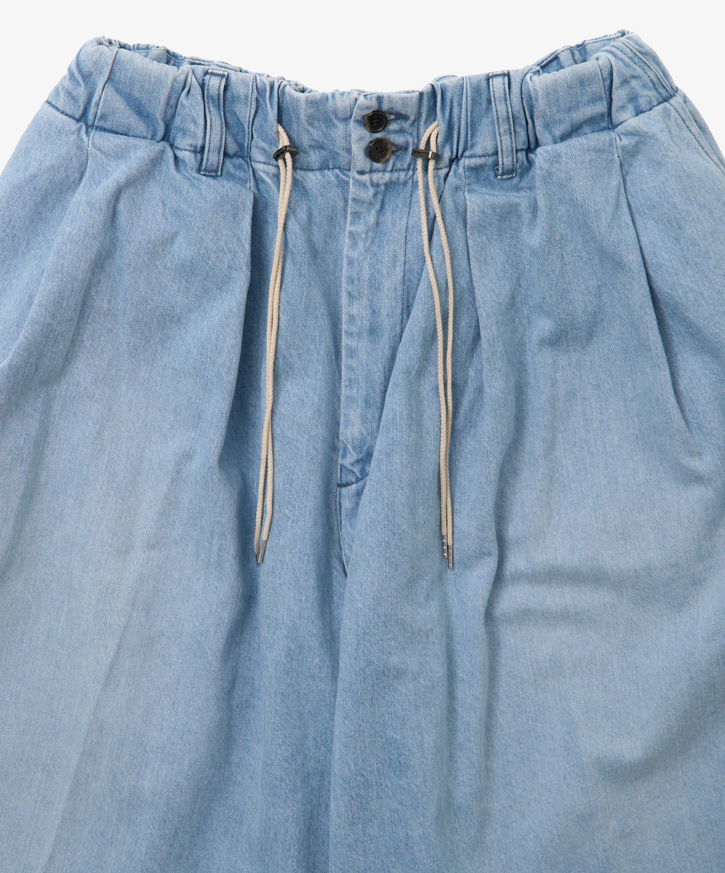 circular short pants denim bleached