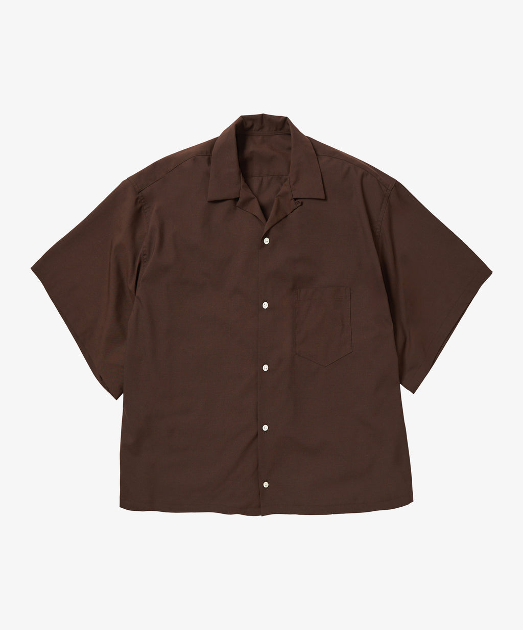 overshirt short sleeve brown - default
