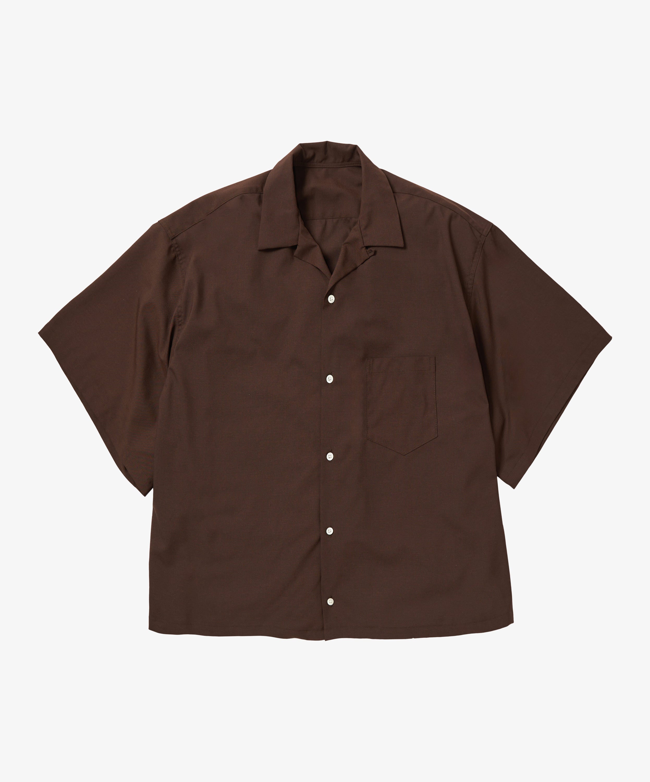 overshirt short sleeve brown - default