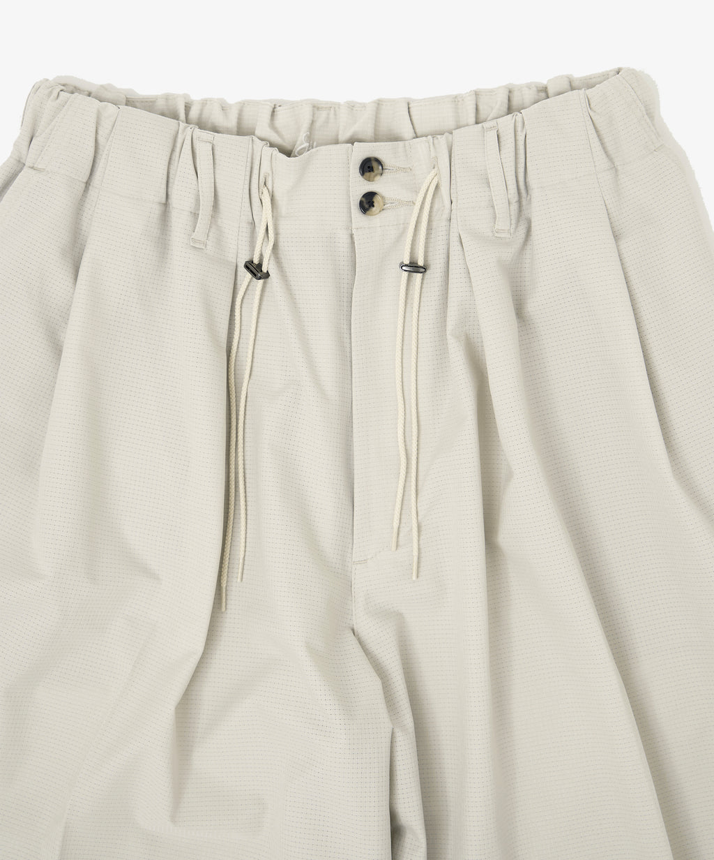 circular short pants mesh ivory