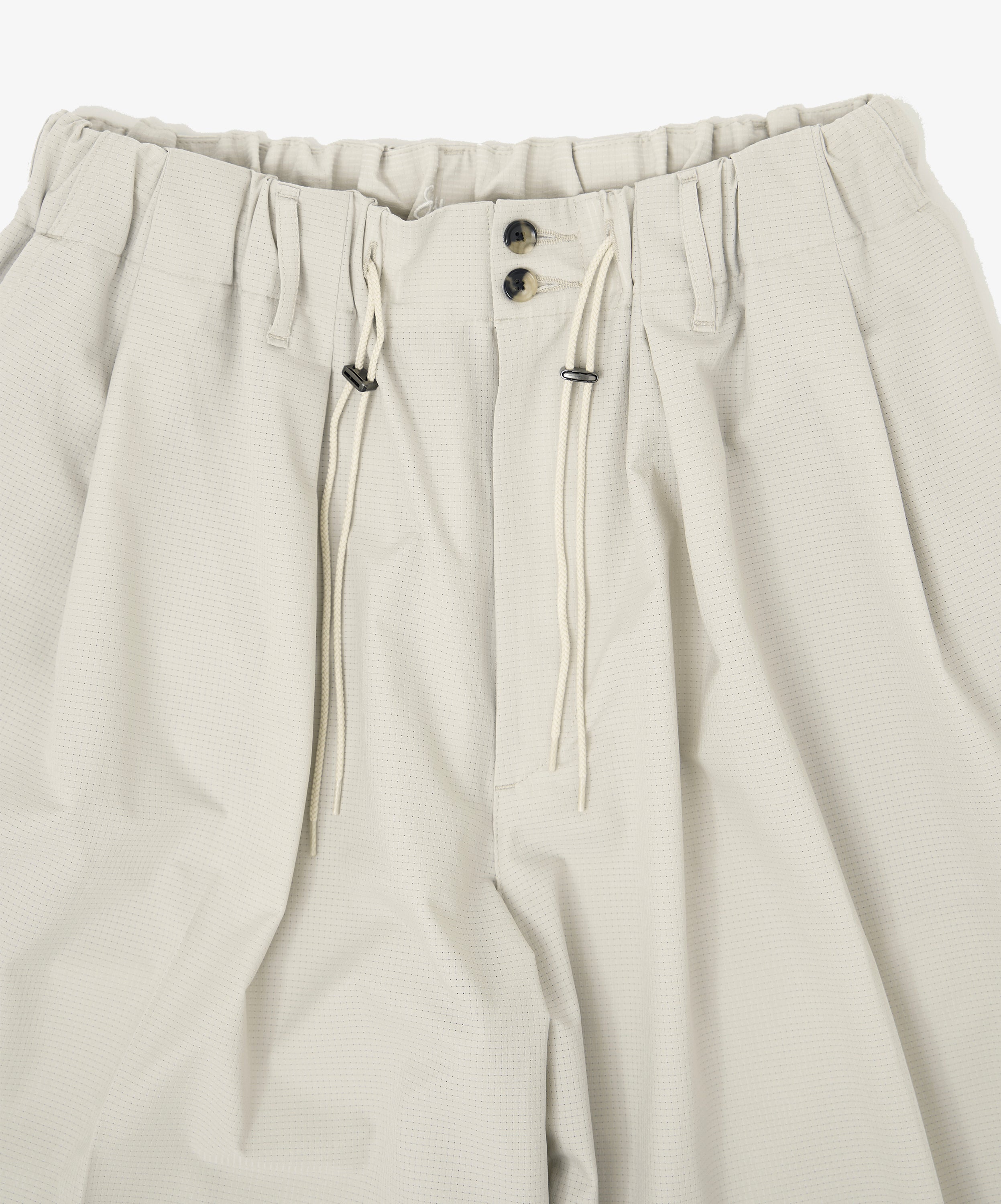 circular short pants mesh ivory