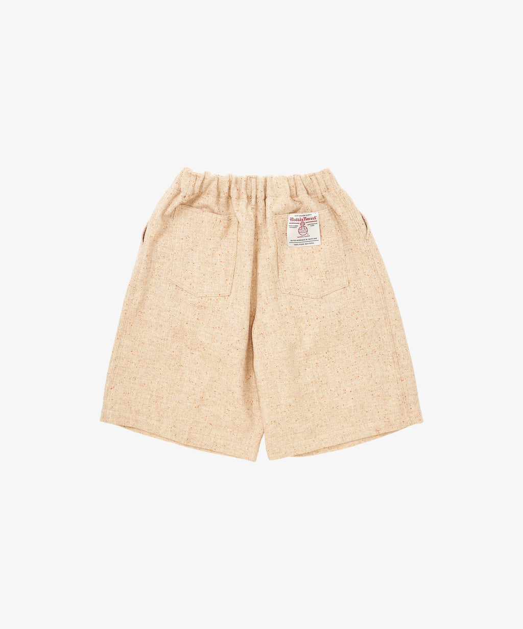 circular short cream nep harris tweed