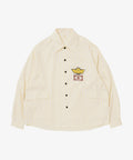 big pocket overshirt dead stock neon yellow stripe - default