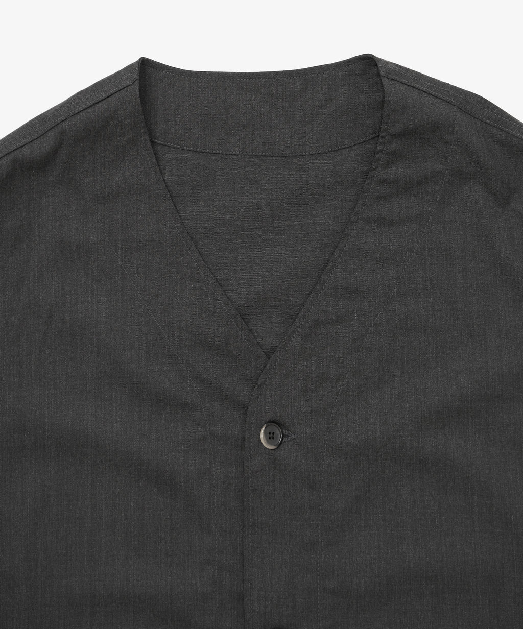 gilet anthracite twill