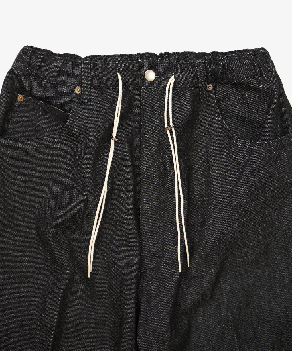pantalon cinq poches black denim one wash