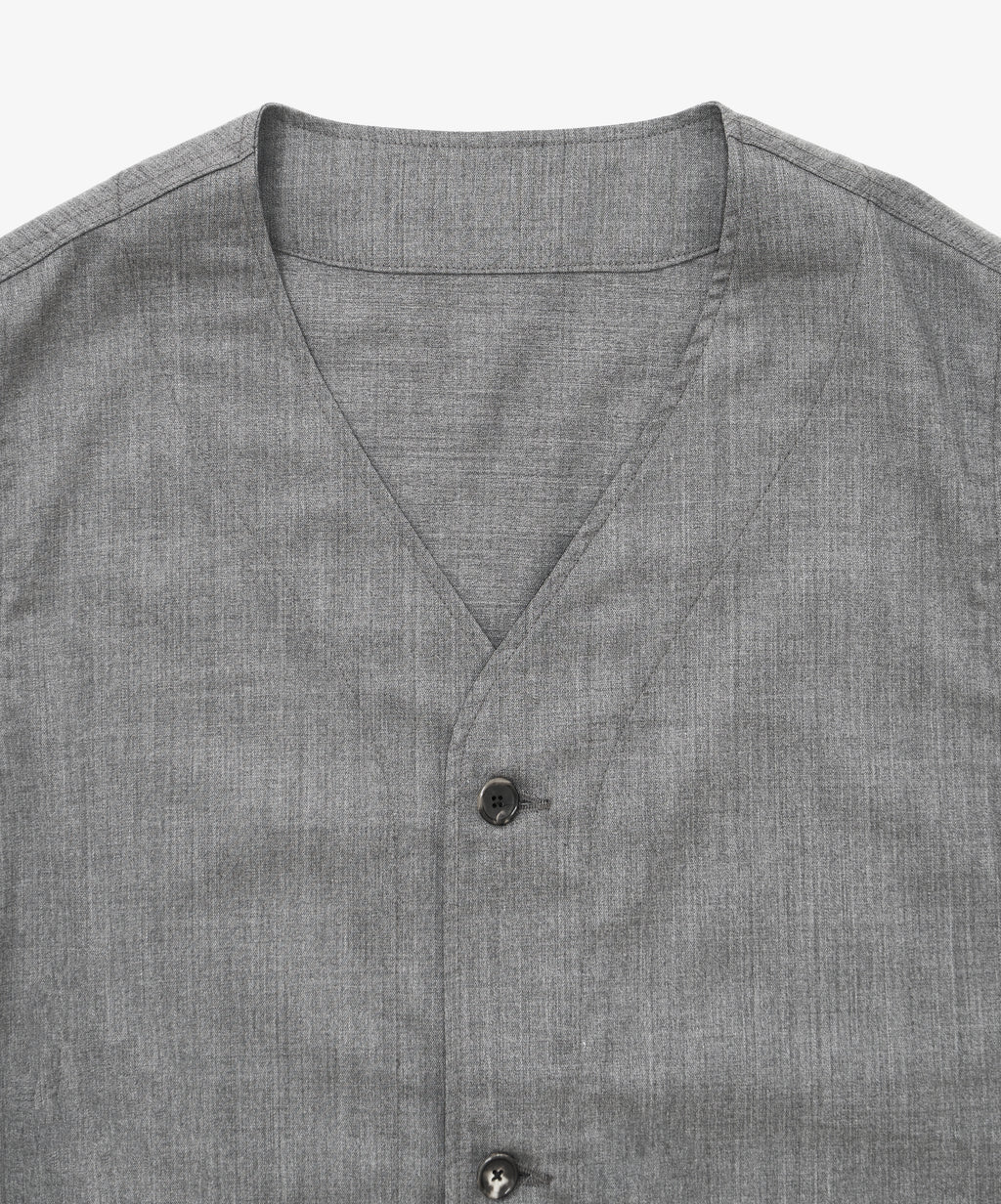 gilet grey twill