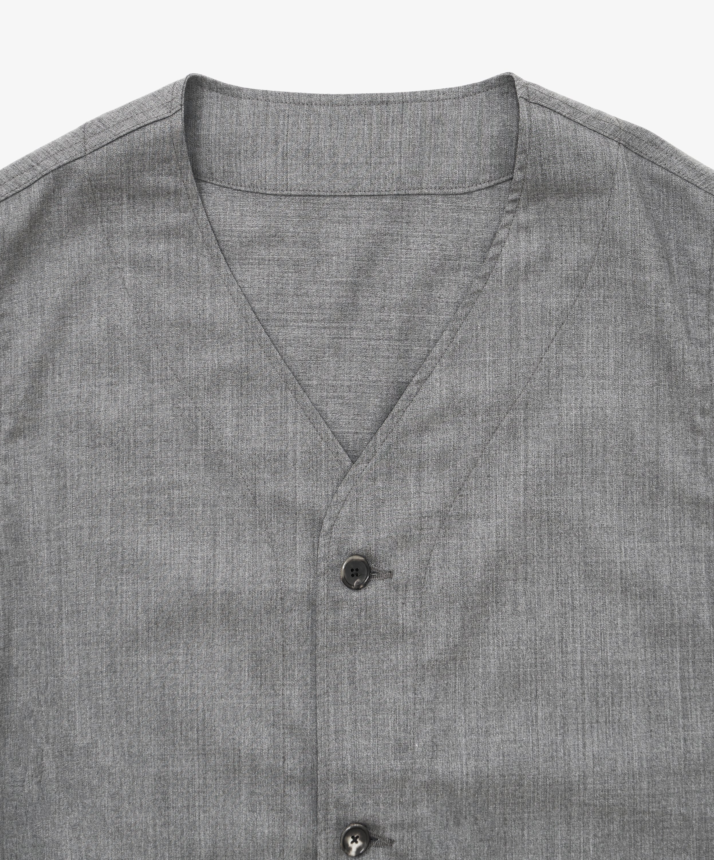 gilet grey twill