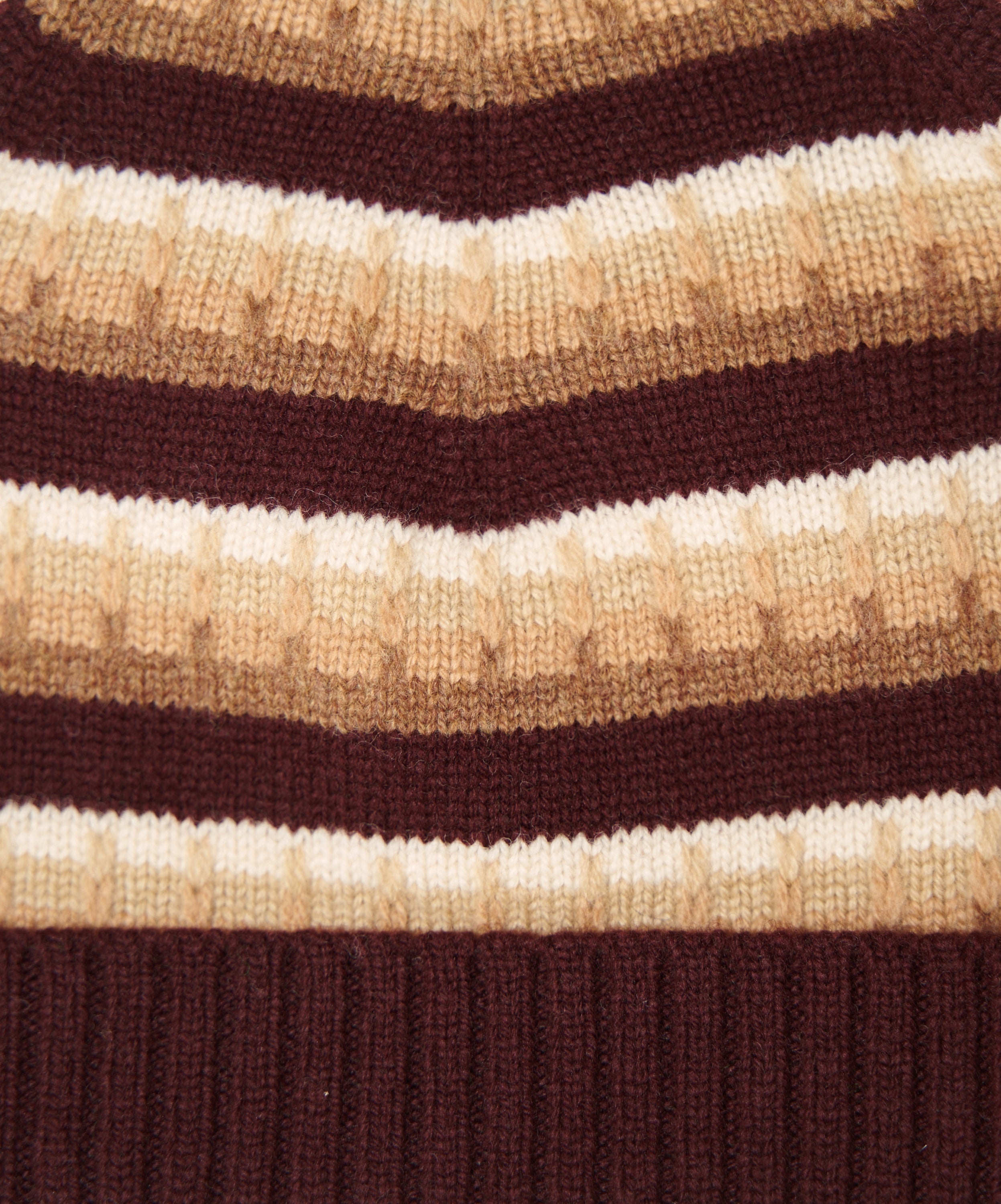 bonnet three d knit browm mix