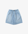 circular short pants denim bleached - default
