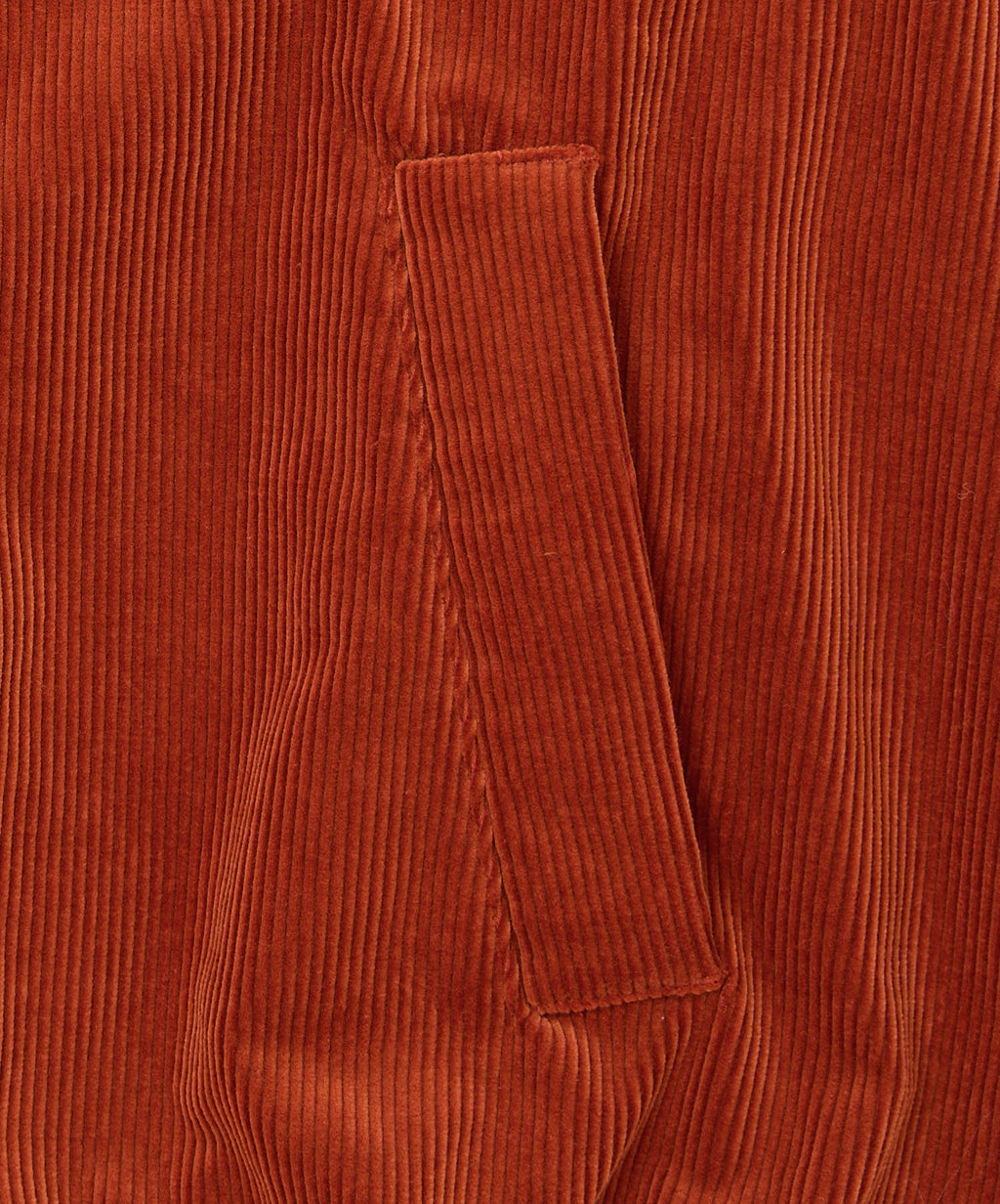 zip up blouson corduroy orange