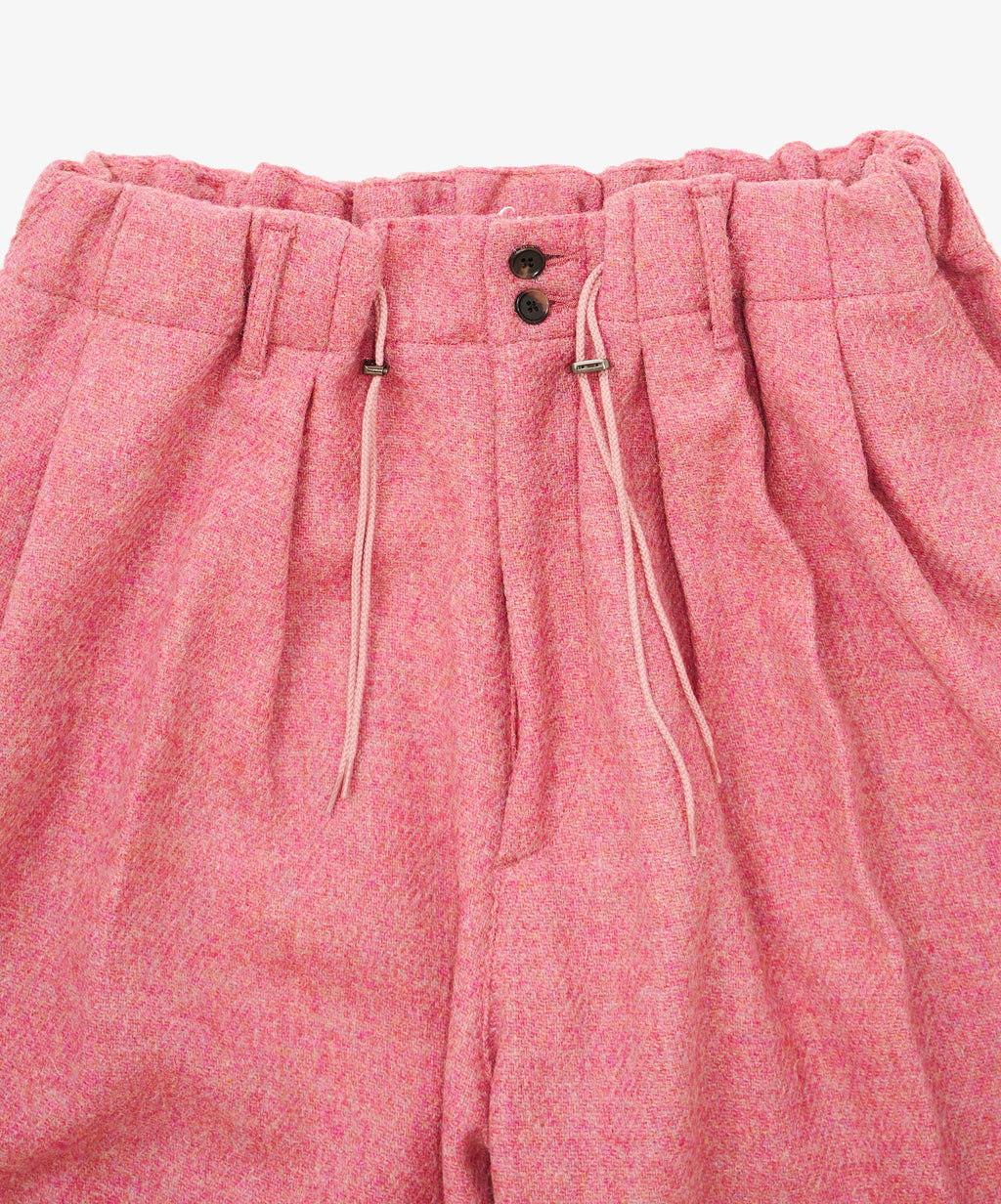 circular short pink harris tweed