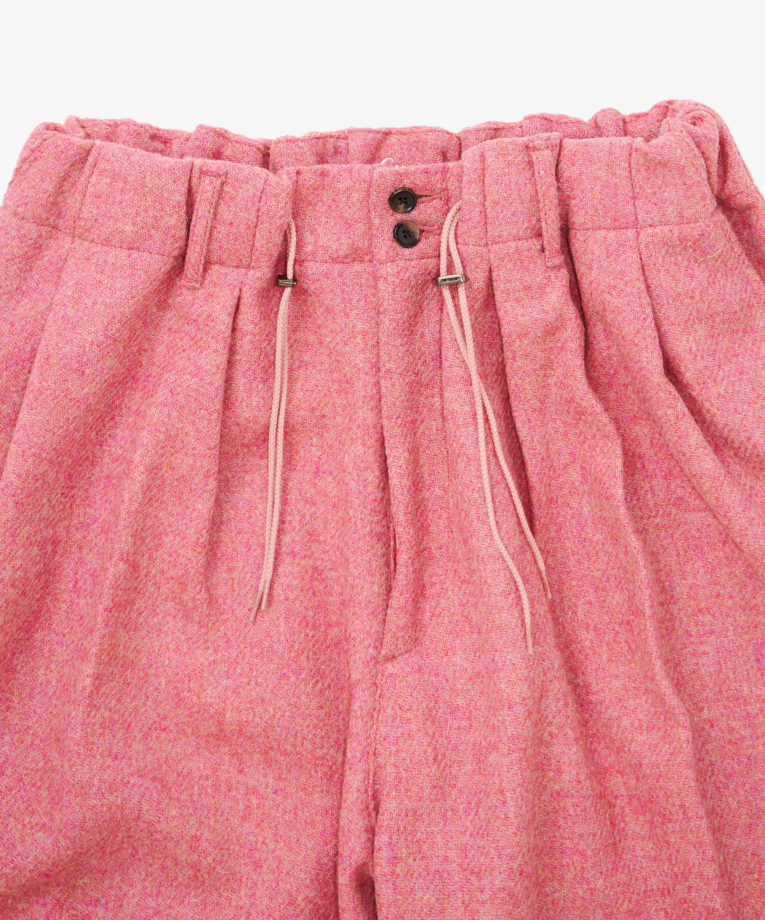 circular short pink harris tweed