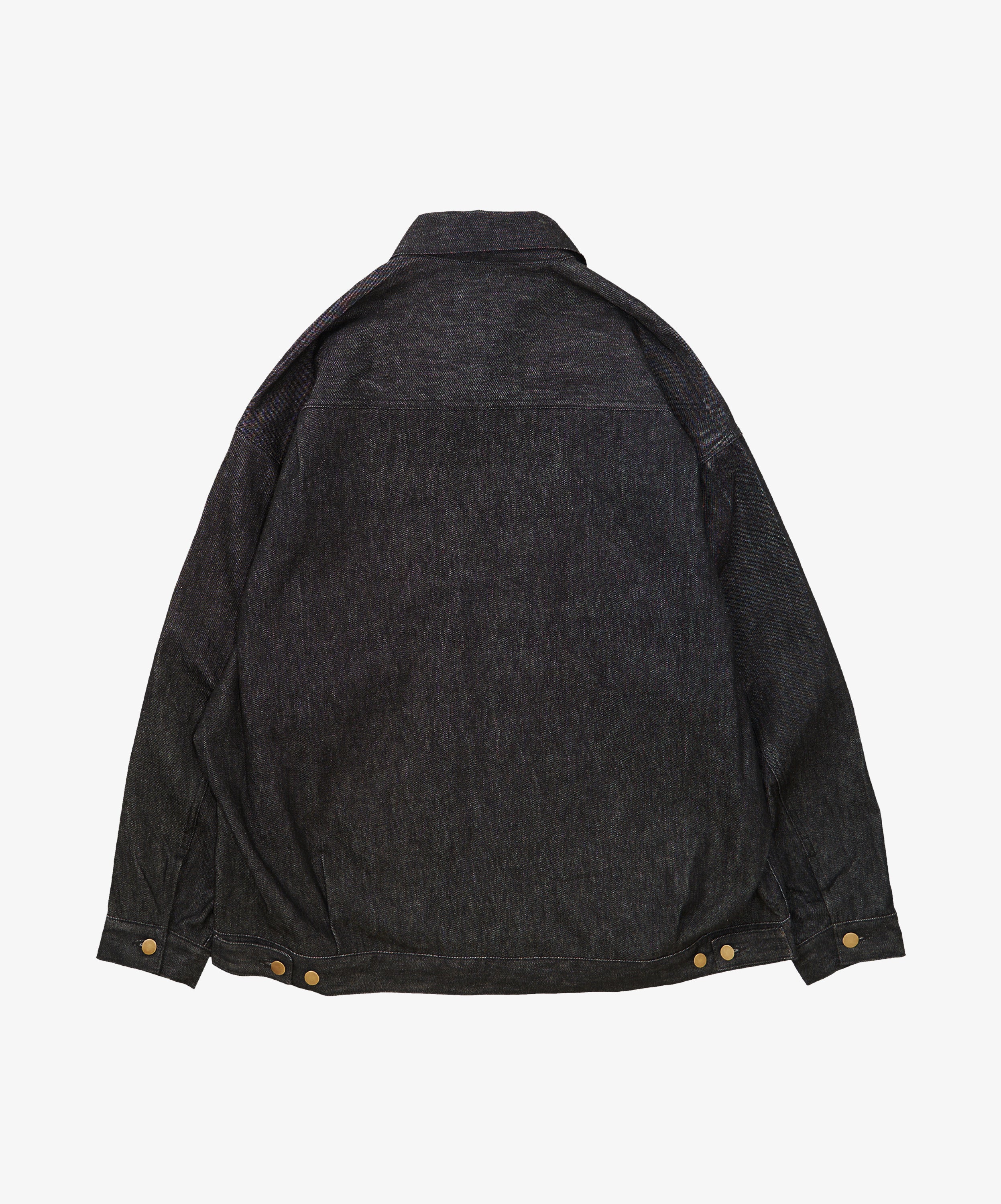 trucker jacket black denim one wash