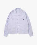 rib blouson high count blue stripe - default