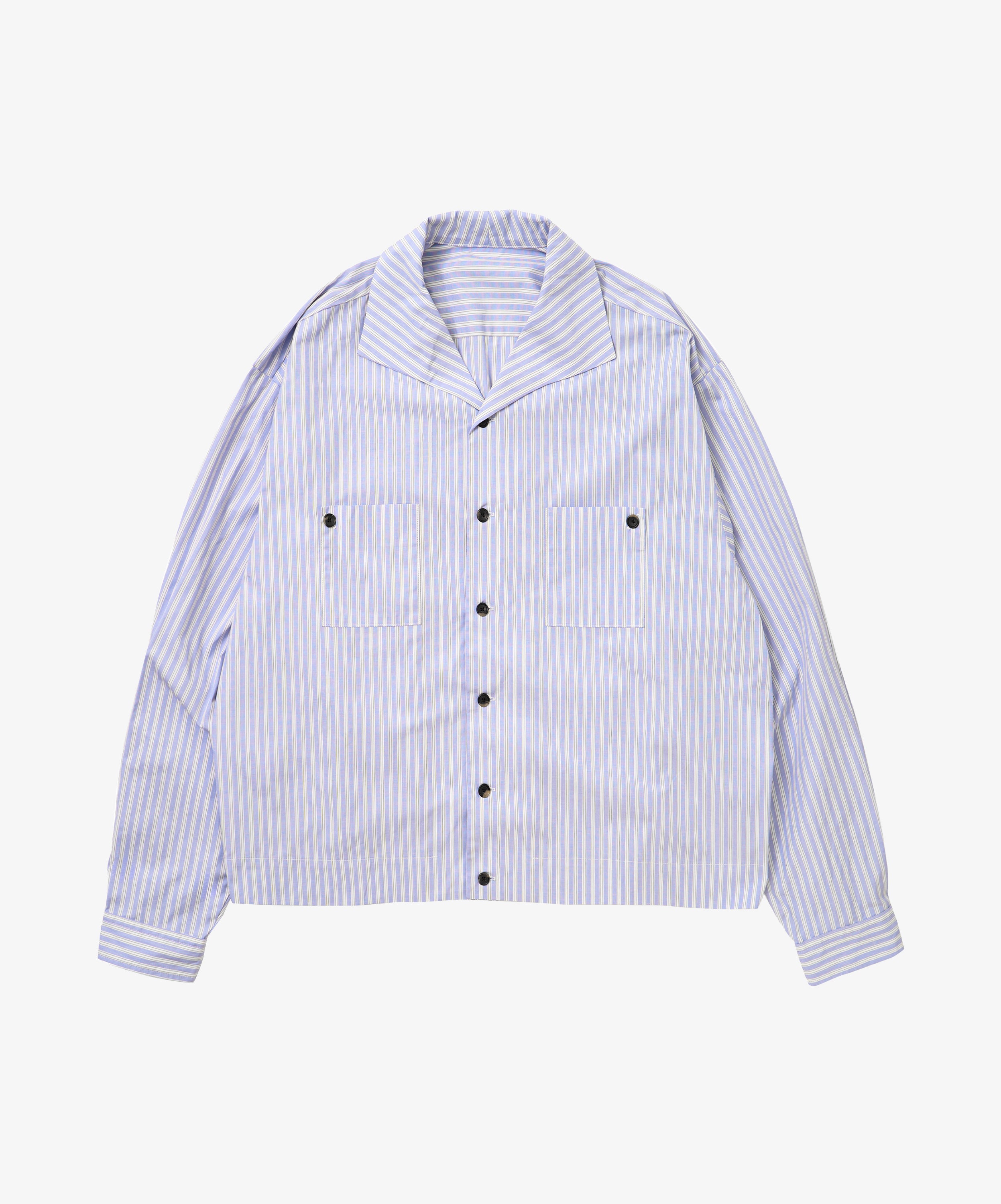rib blouson high count blue stripe - default