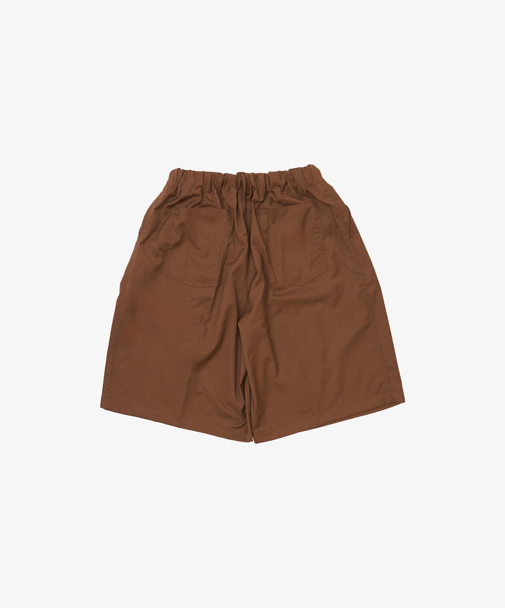 circular short pants brown twill