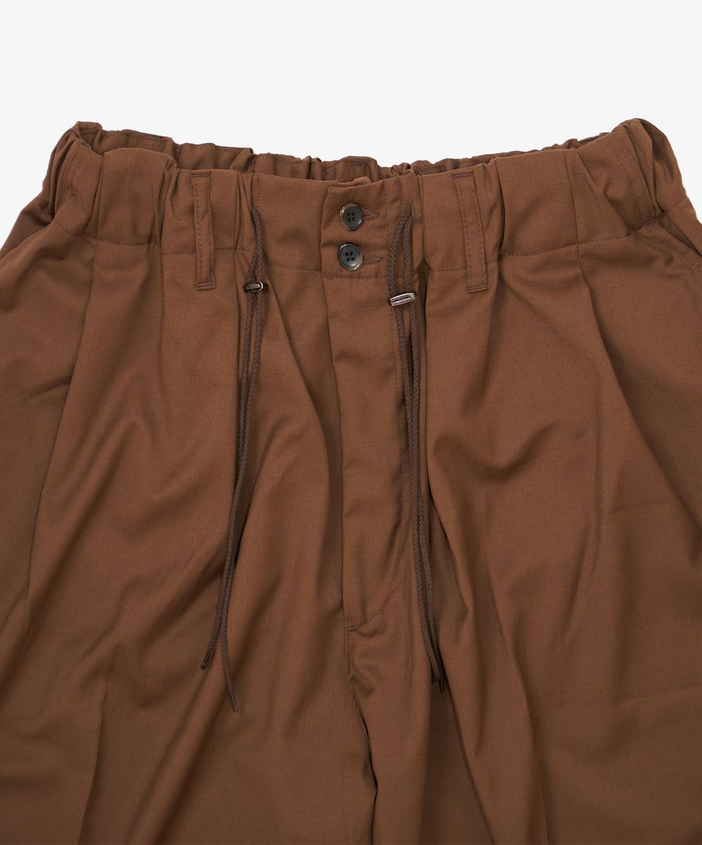 circular short pants brown twill