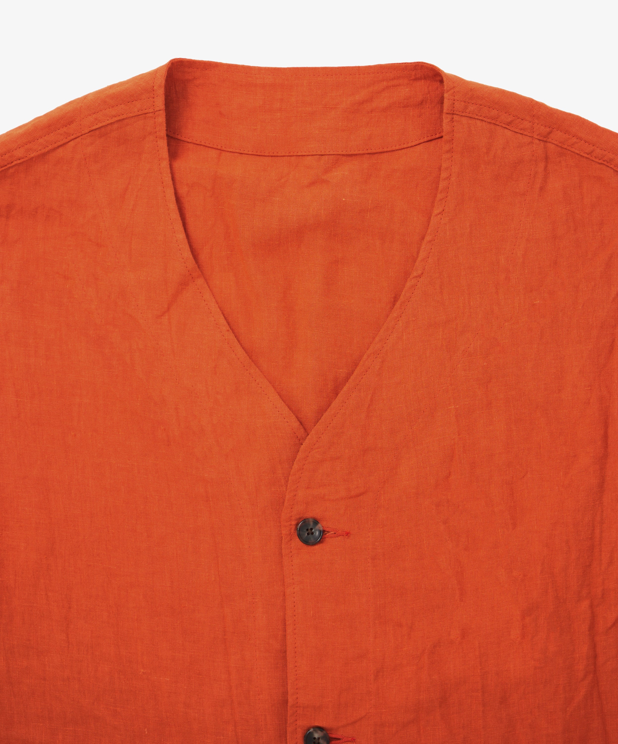 gilet linen brique