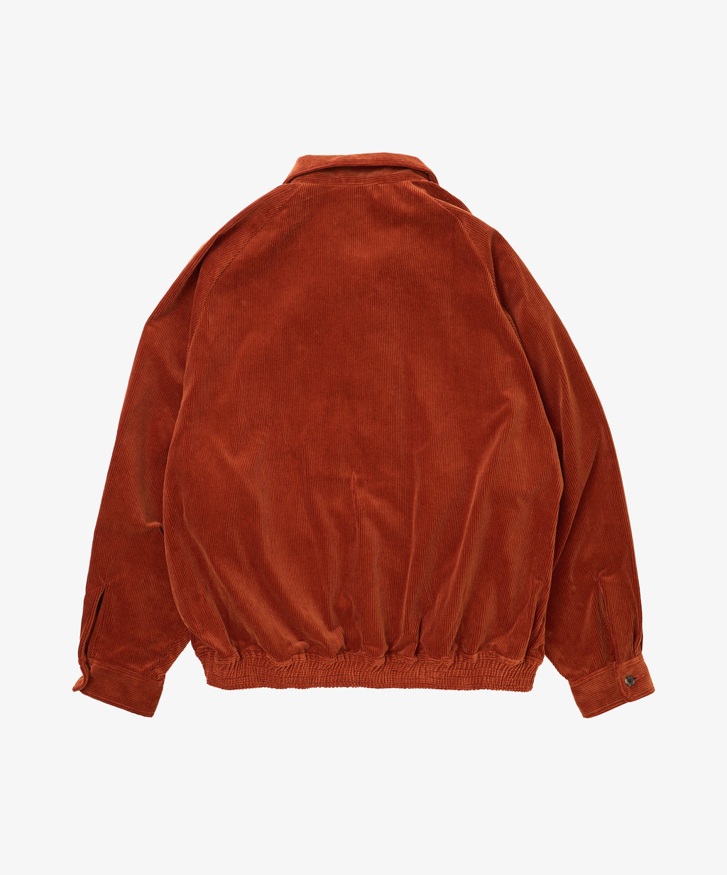 zip up blouson corduroy orange