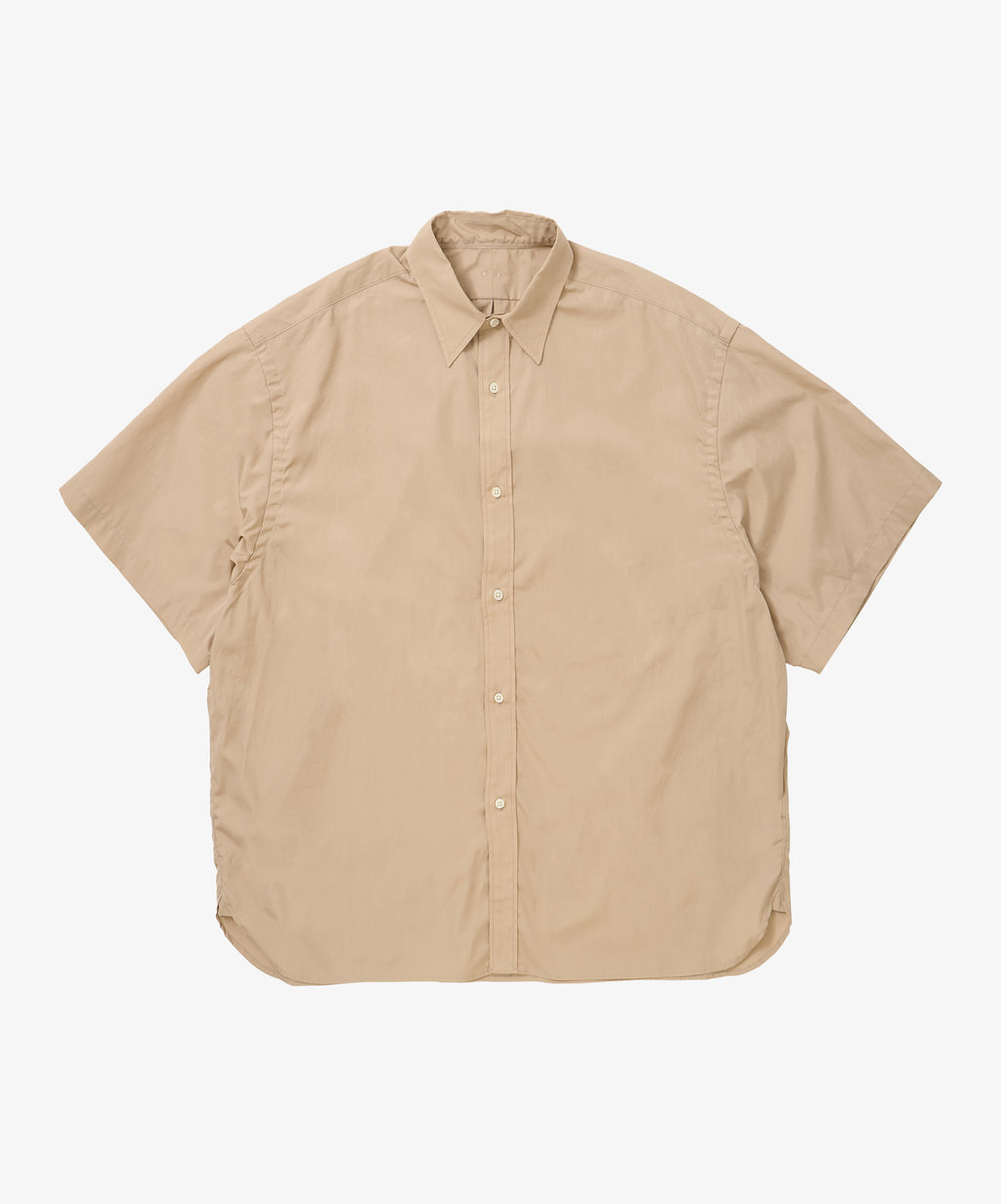 wide shirt with pocket thomas mason beige short sleeve - default