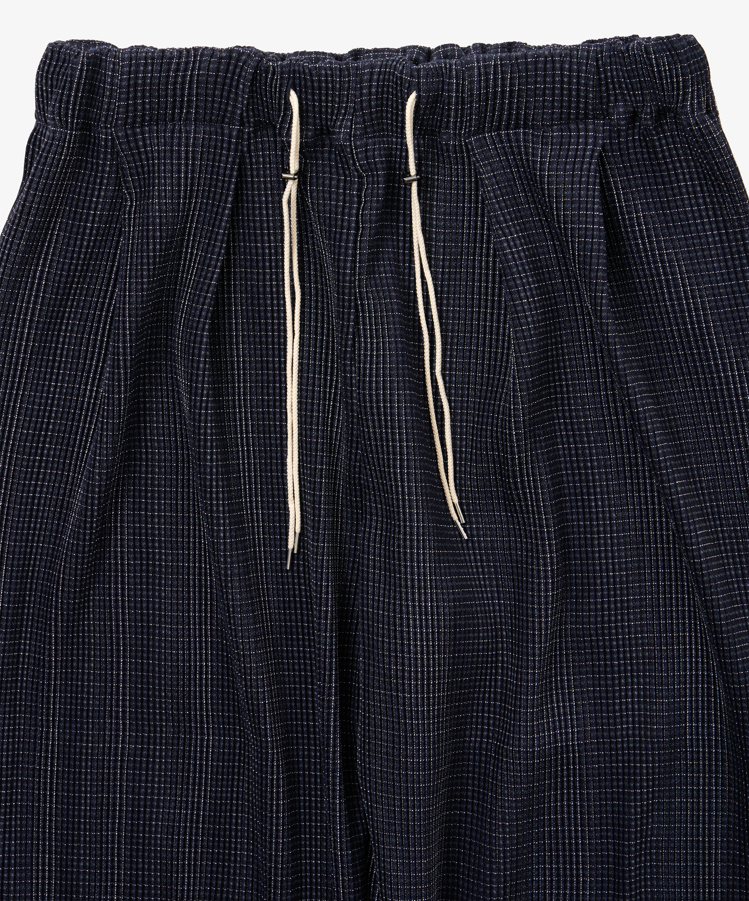 circular pleats pants deadstock watahiko tex sashiko