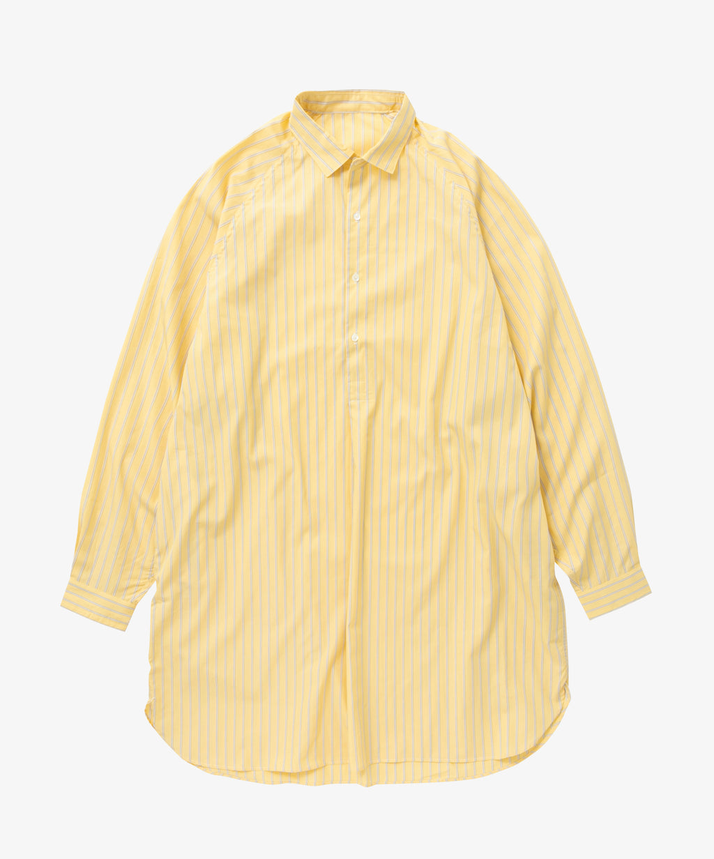 popover shirt long supima cotton yellow stripe - default