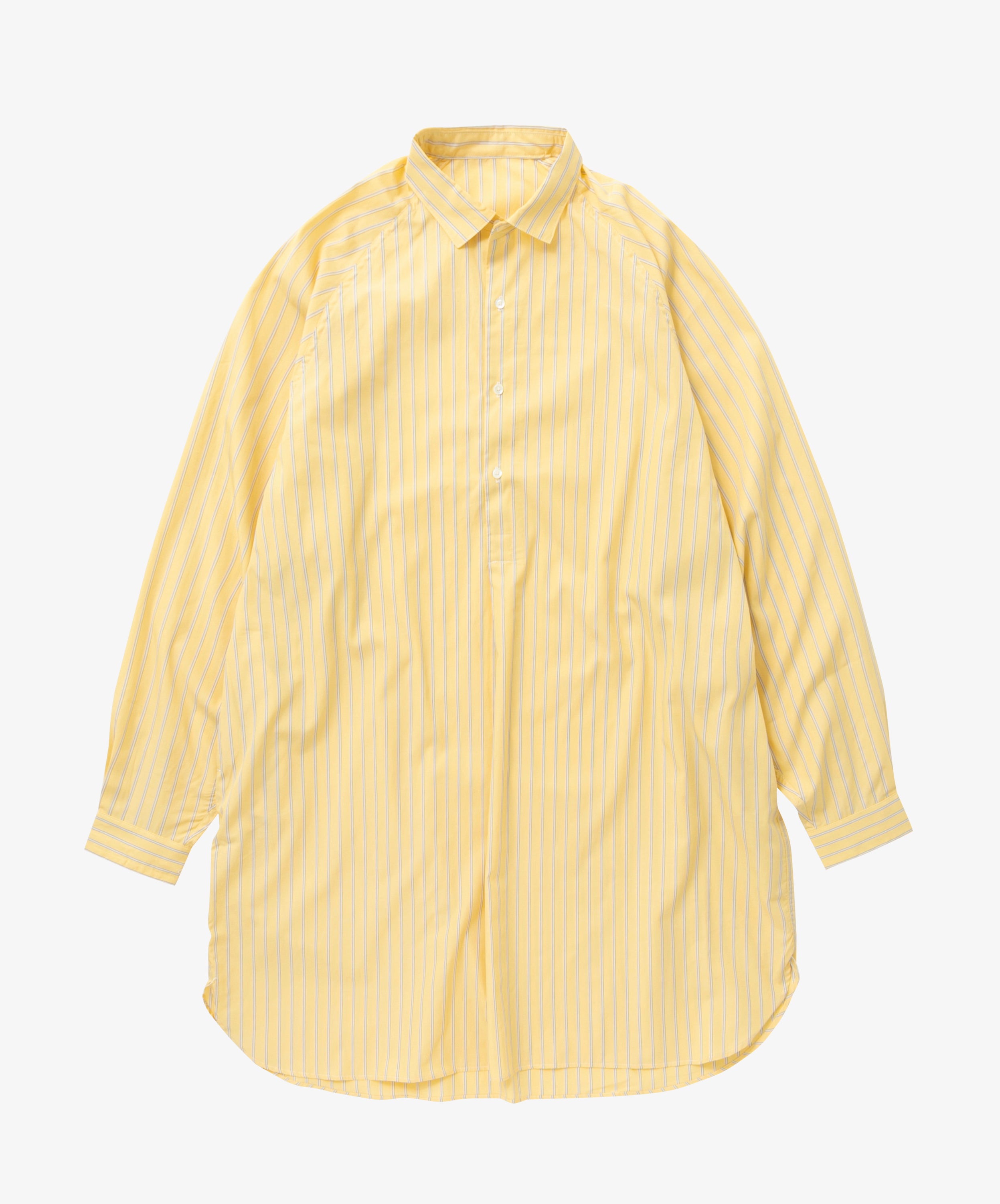 popover shirt long supima cotton yellow stripe - default