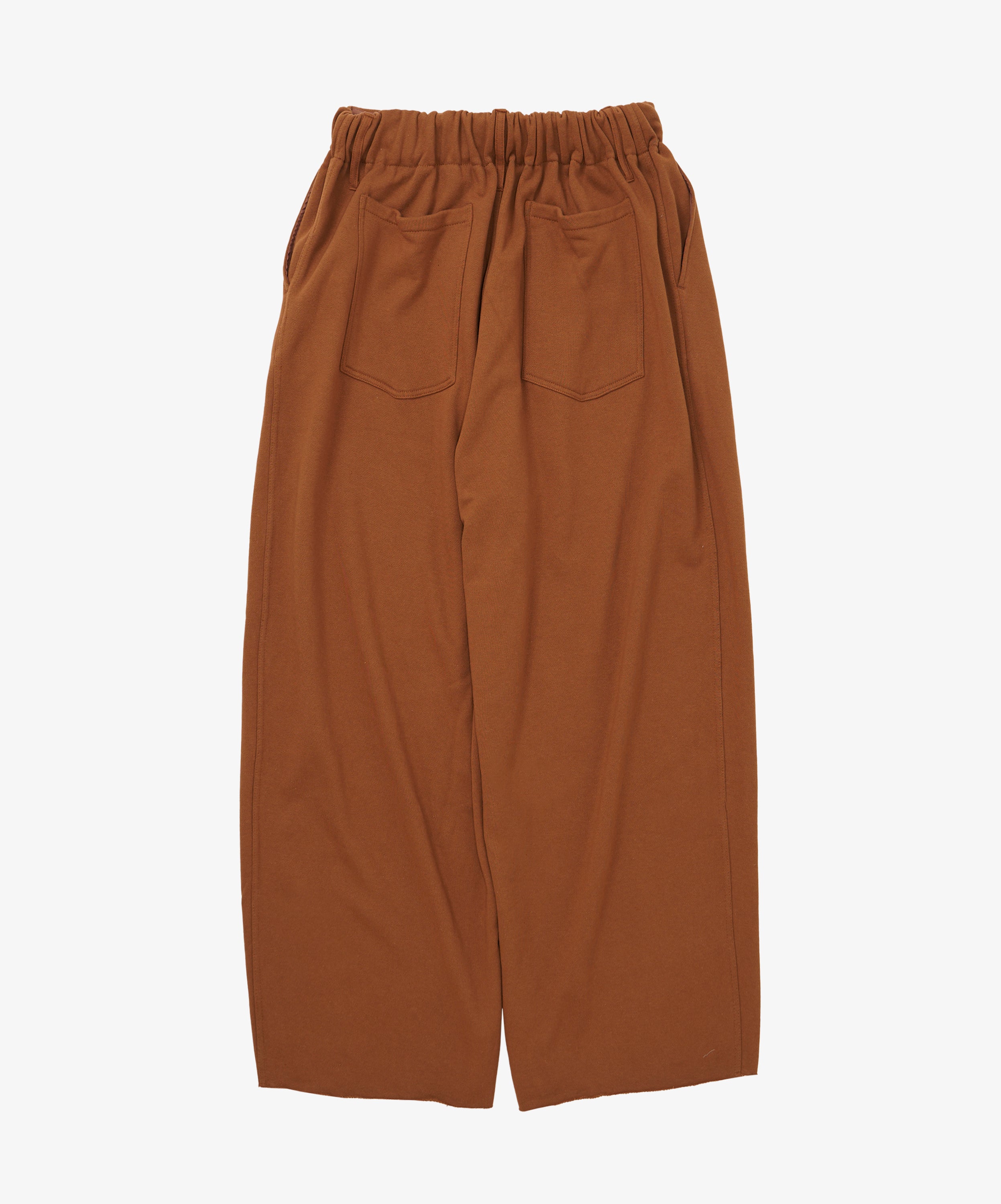 french terry circular pants brown