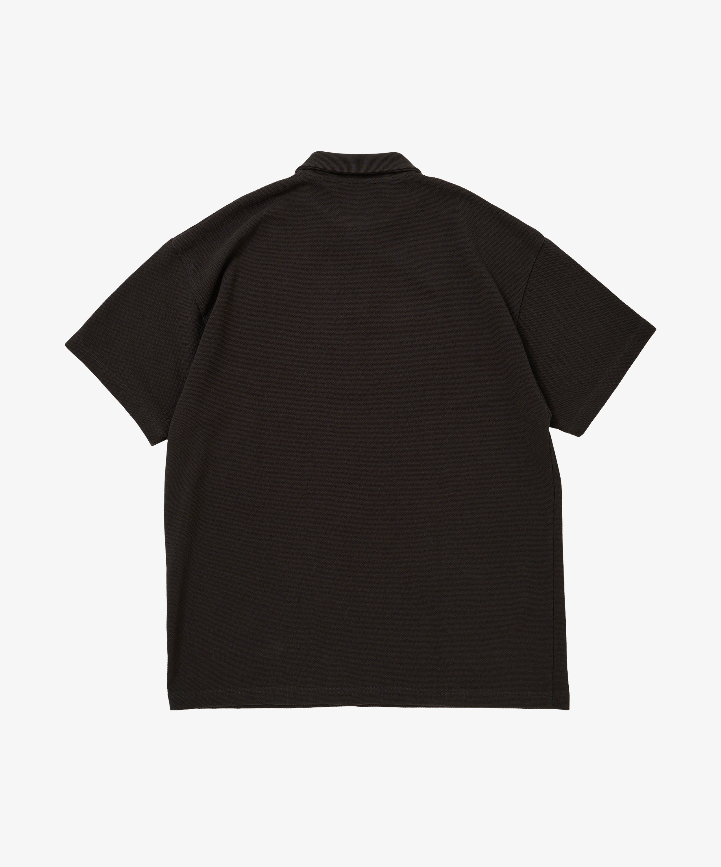twisted pique polo black