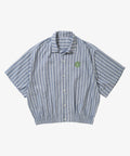 banshu ori ribbed shirts blue multi stripe short sleeve - default