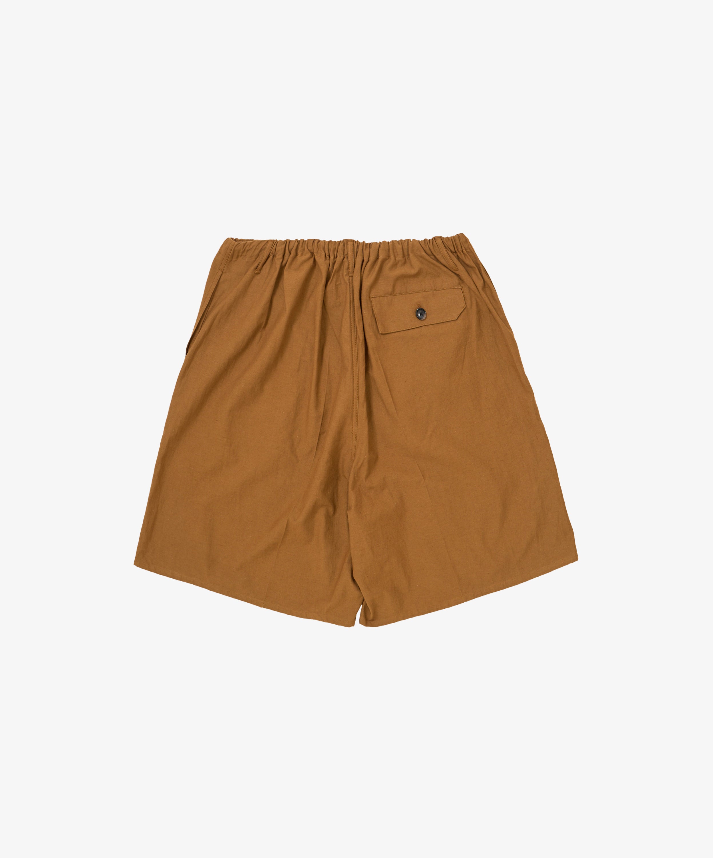 circular fatigue short pants back satin brown