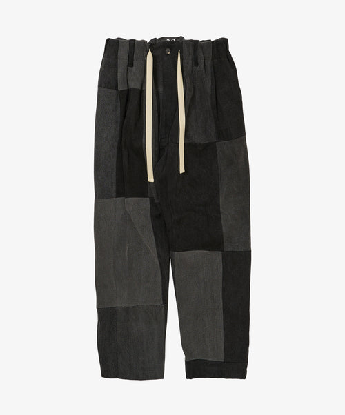 baggy trousers black denim three - default