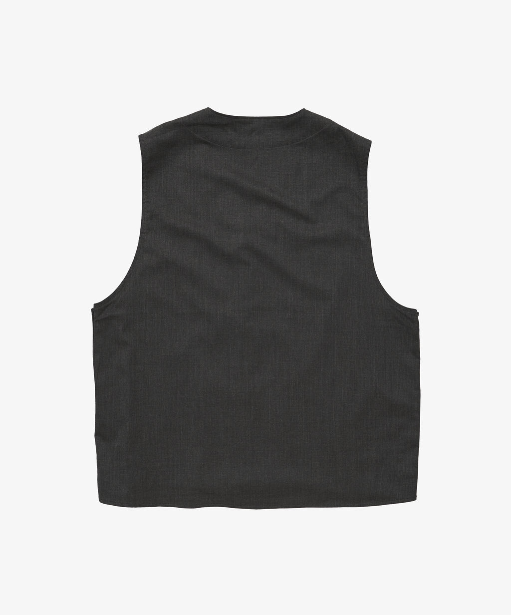 gilet anthracite twill