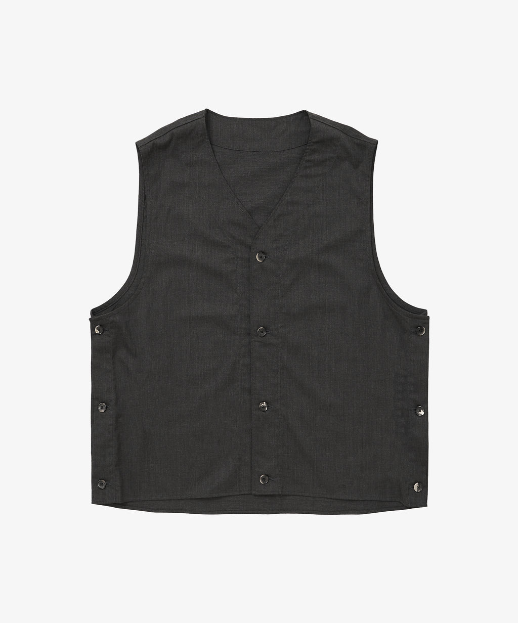 gilet anthracite twill - default