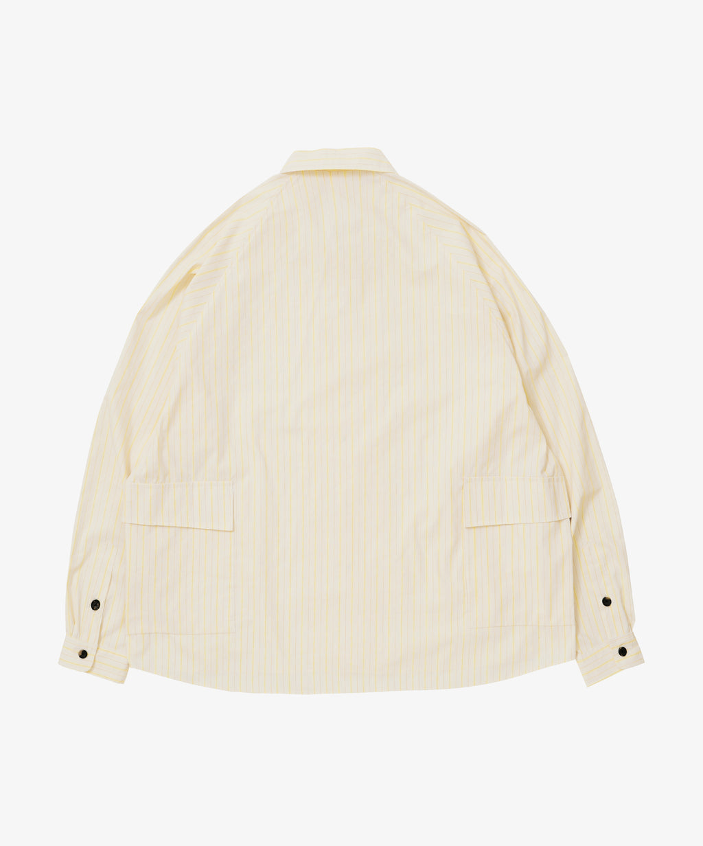 big pocket overshirt dead stock neon yellow stripe