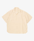 re-engineered overshirt short sleeve back satin natural - default