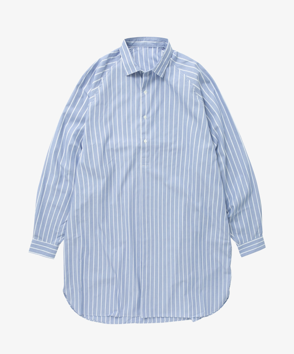 popover shirt long supima cotton navy stripe - default