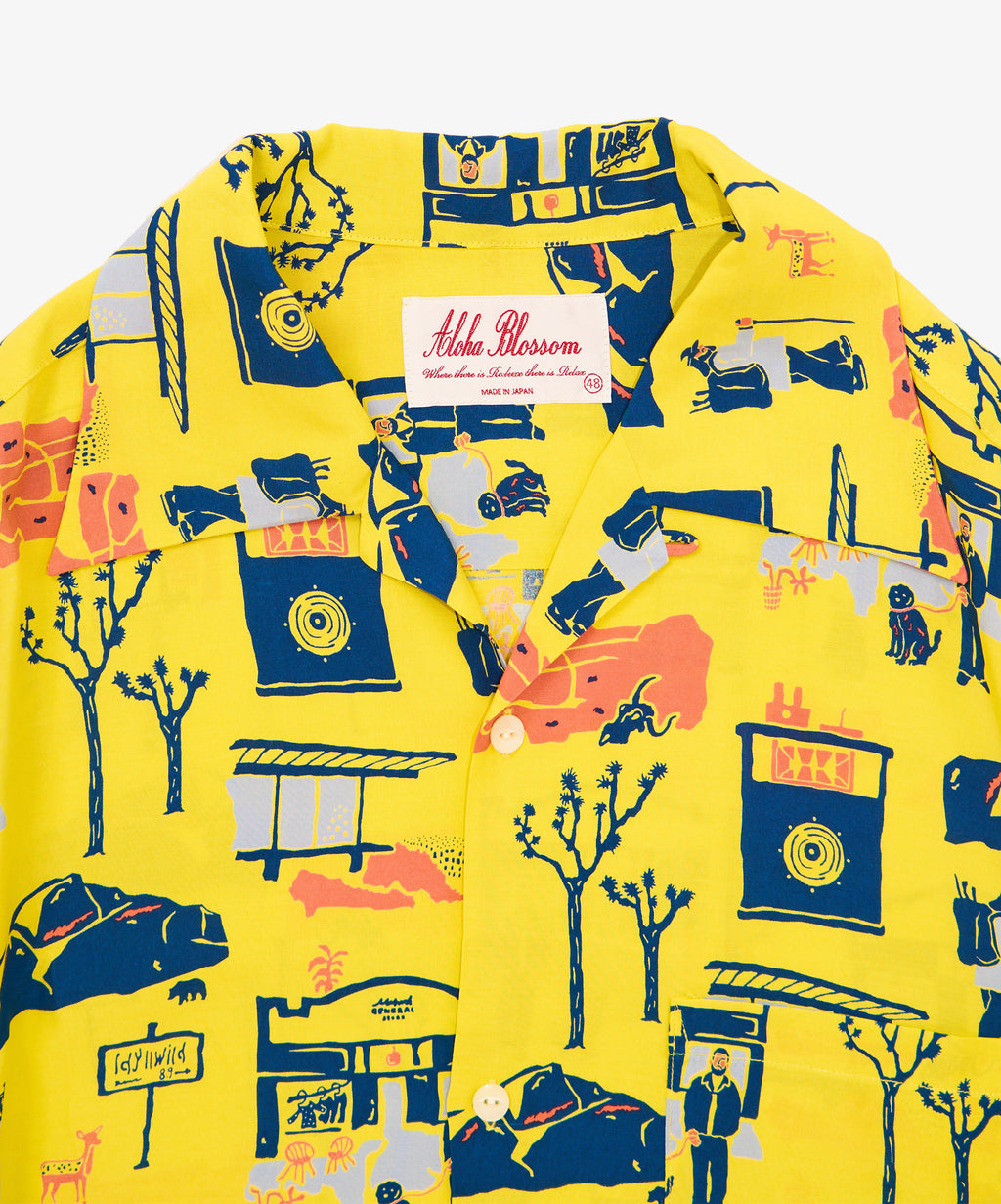 souvenir shirt los angeles yellow