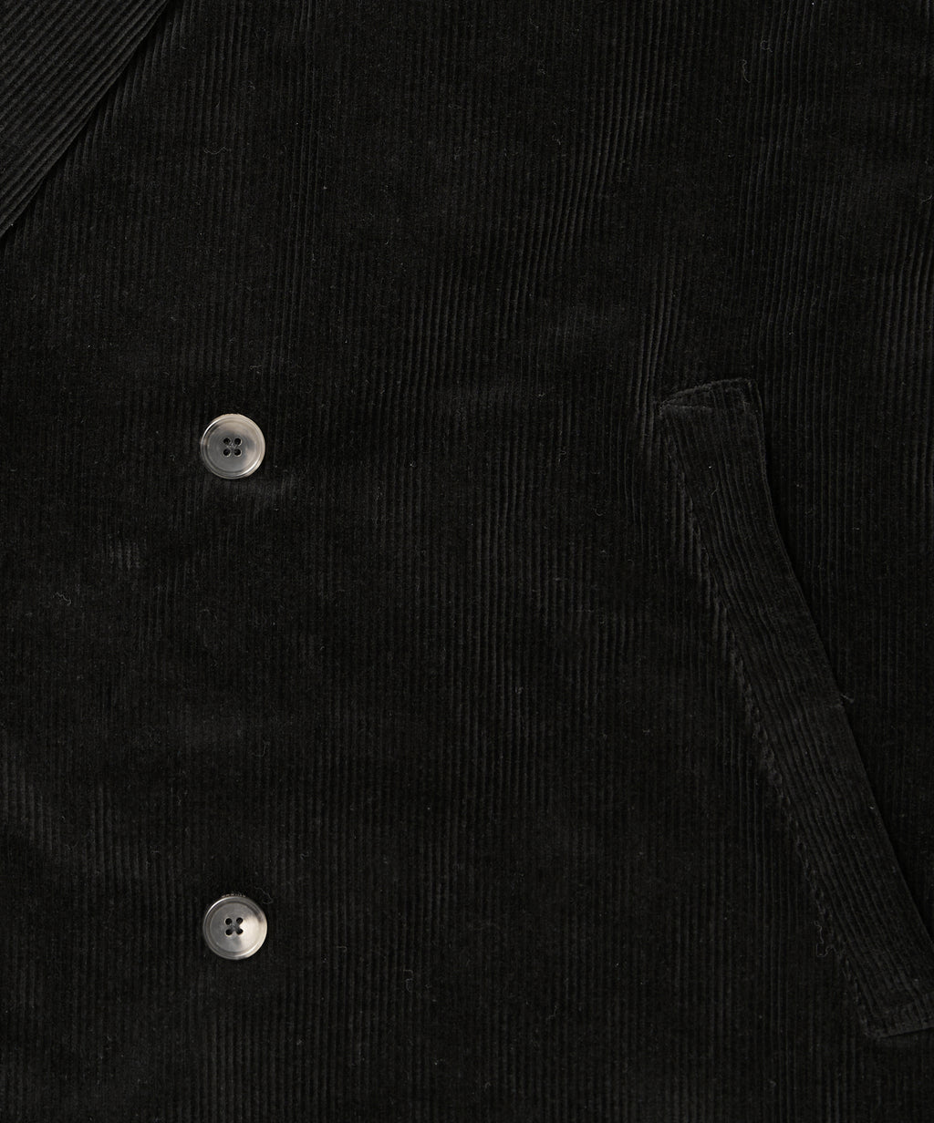 double-breasted jacket corduroy black